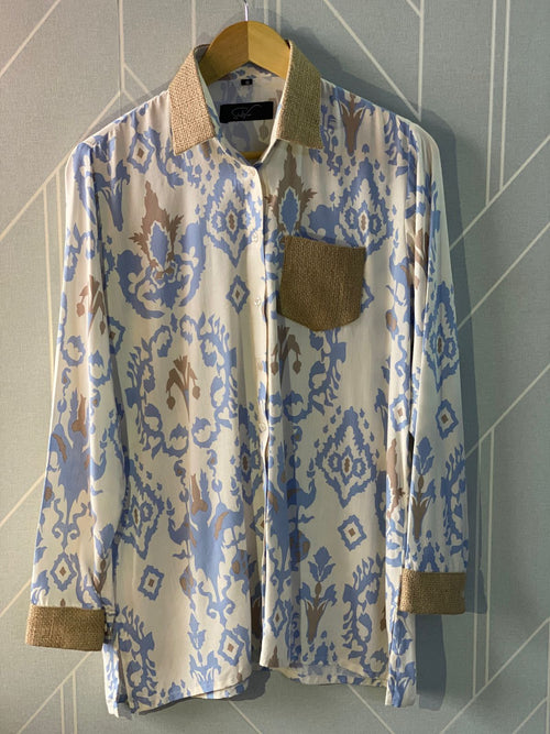 Blue & Beige