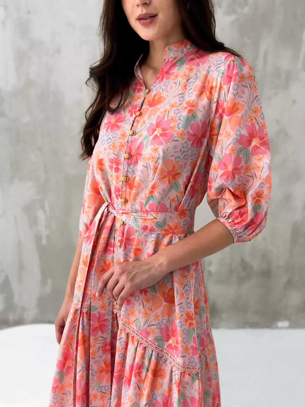 Rozella Long Floral Dress